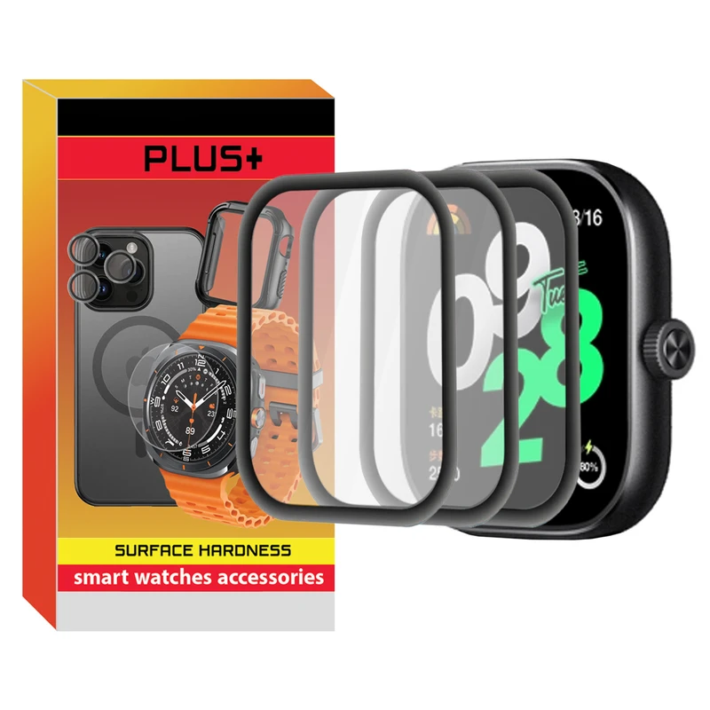 محافظ صفحه نمایش پلاس مدل Pmma-PL مناسب برای ساعت هوشمند شیائومی Redmi Watch 4 بسته سه عددی