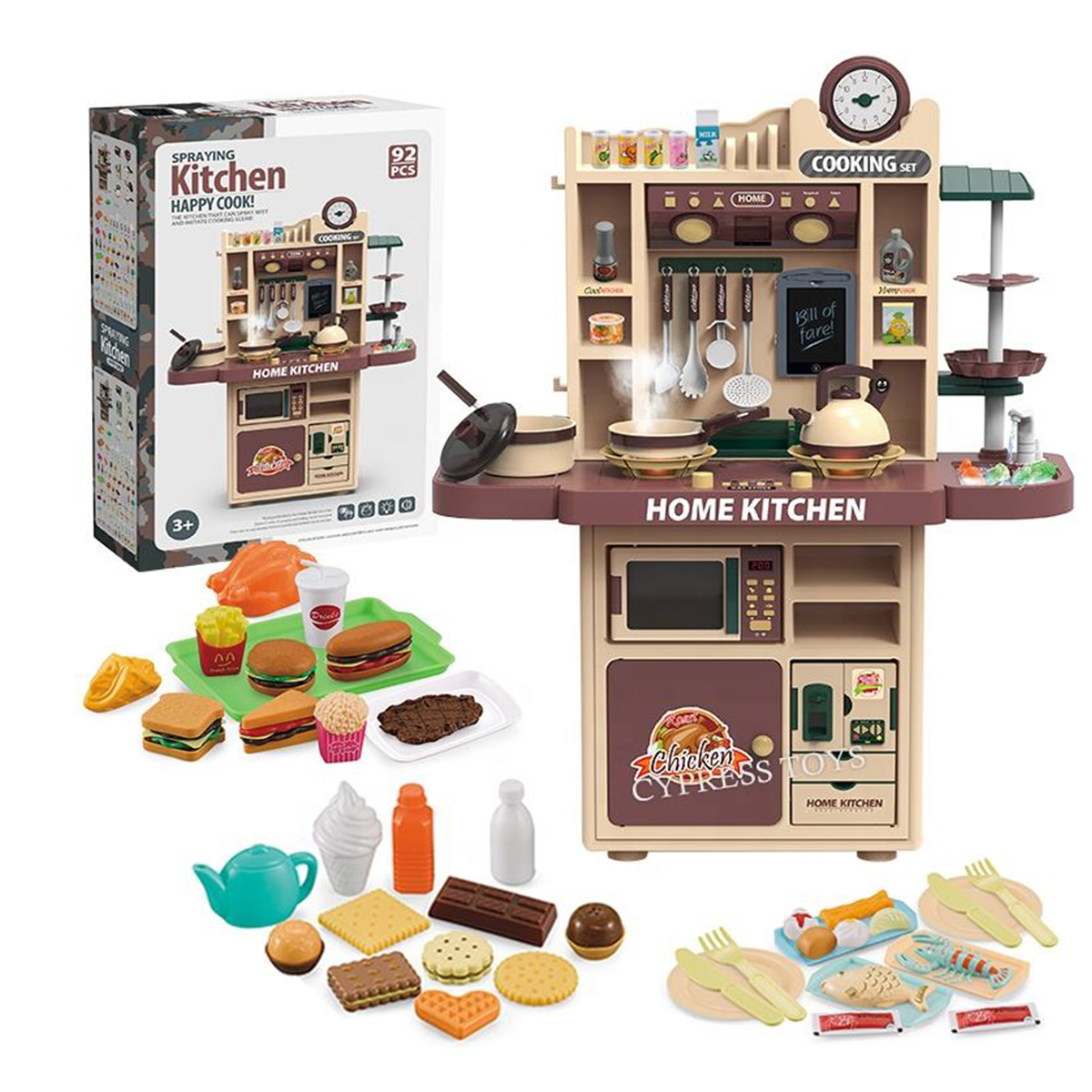 ست اسباب بازی آشپزخانه مدل Home kitchen مجموعه 92 عددی