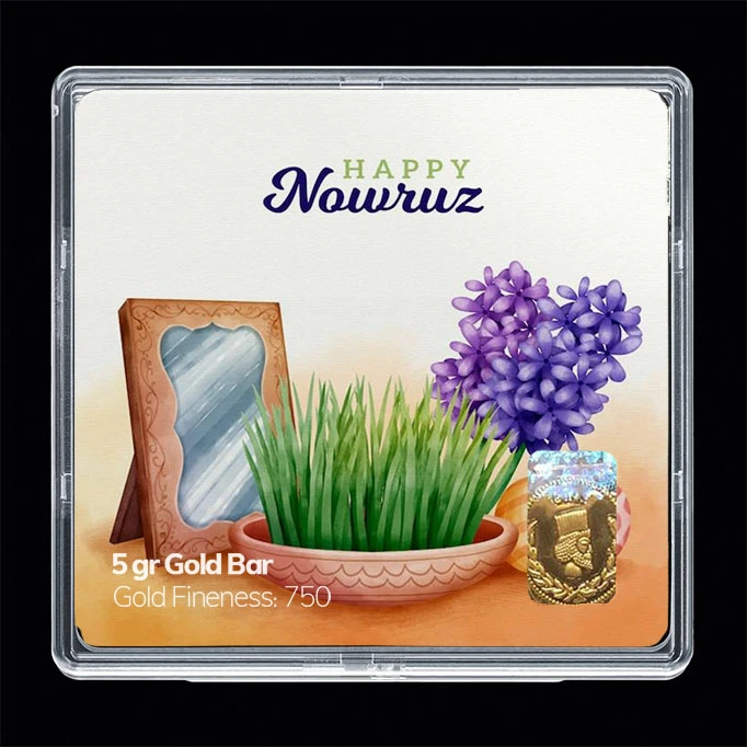 سکه گرمی طلا 18 عیار مدوپد مدل نوروز و سال نو کد SG11591 