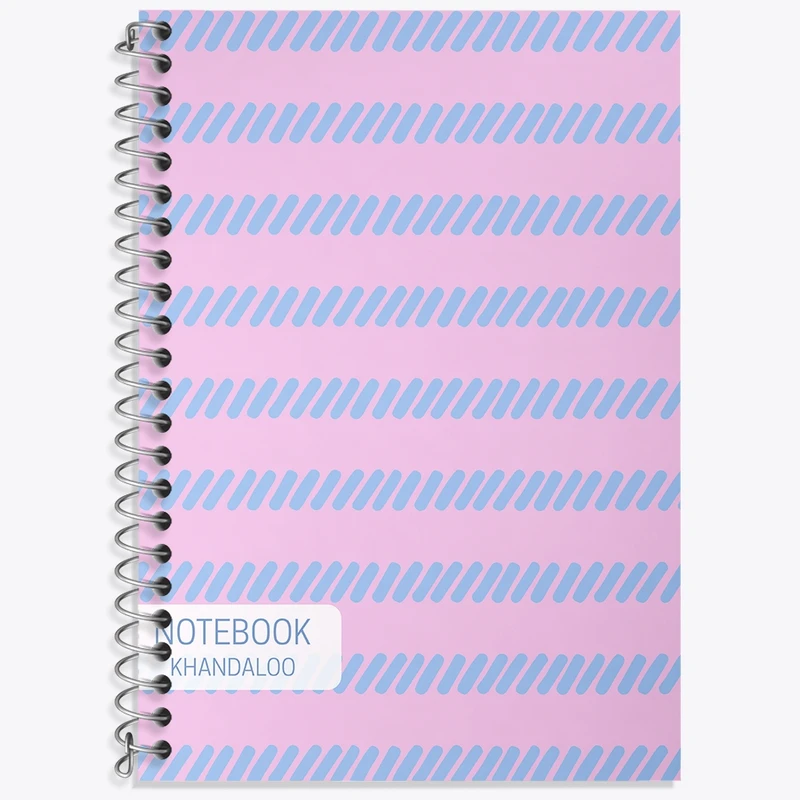 دفتر زبان 50 برگ خندالو مدل دو خط طرح پترن فانتزی کد N693