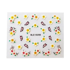 برچسب ناخن  بی ال ای طرح گل مدل RS4