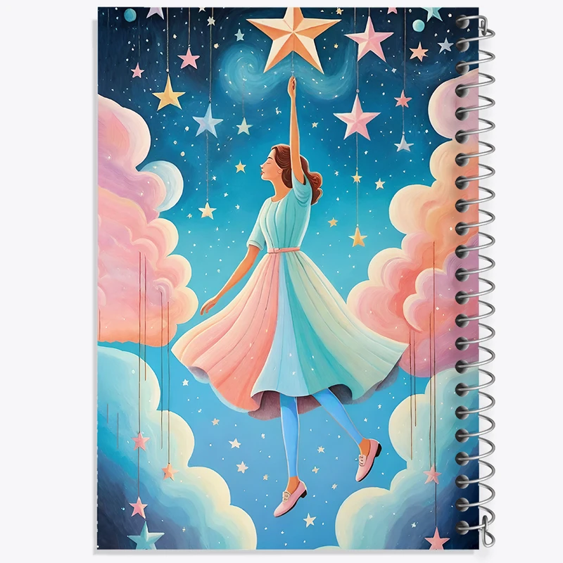 دفتر ژورنال نویسی 50 برگ خندالو مدل نقطه ای طرح دخترانه کد F5146