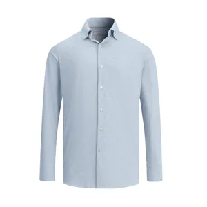 پیراهن آستین بلند یقه برگردان مردانه کروم مدل 2520112