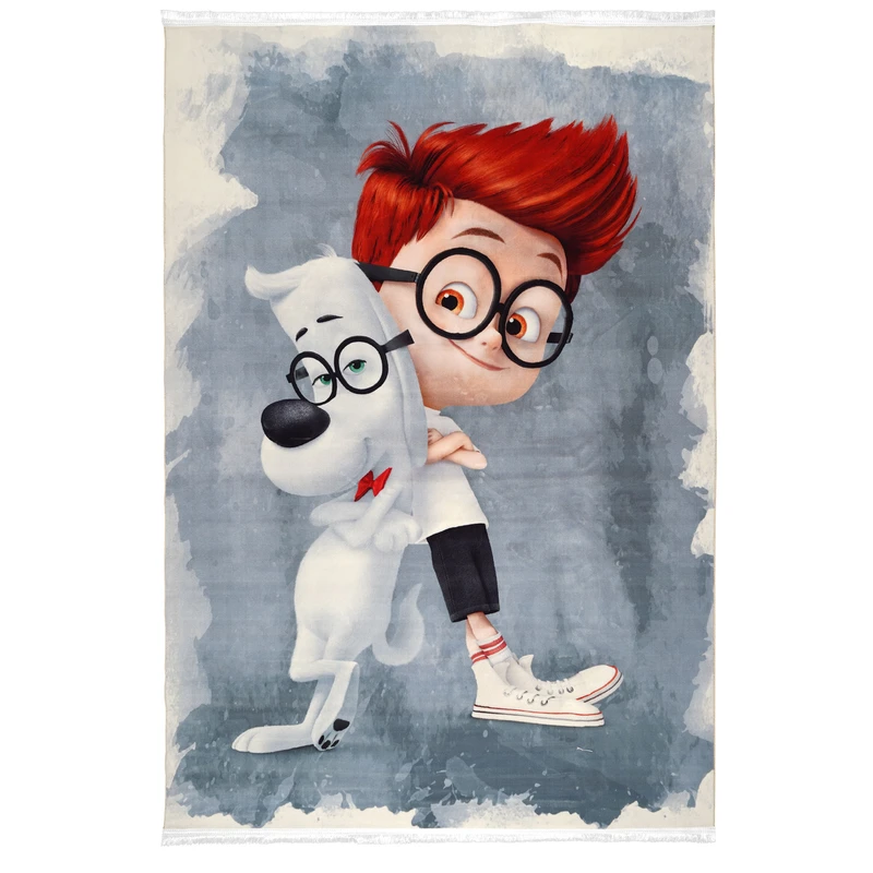 فرش ماشینی محتشم طرح کودک مدل شرمن و پیبادی کد 100217