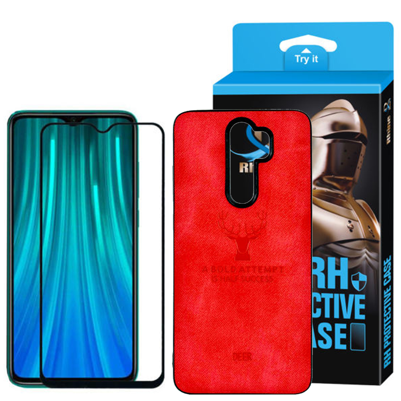 کاور راین مدل R9_DR مناسب برای گوشی موبایل شیائومی Redmi Note 8 pro به همراه محافظ صفحه نمایش