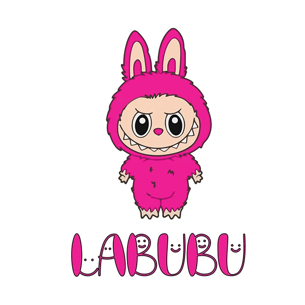 استیکر پارچه و لباس پاد آفرین طرح لبوبو کد 144