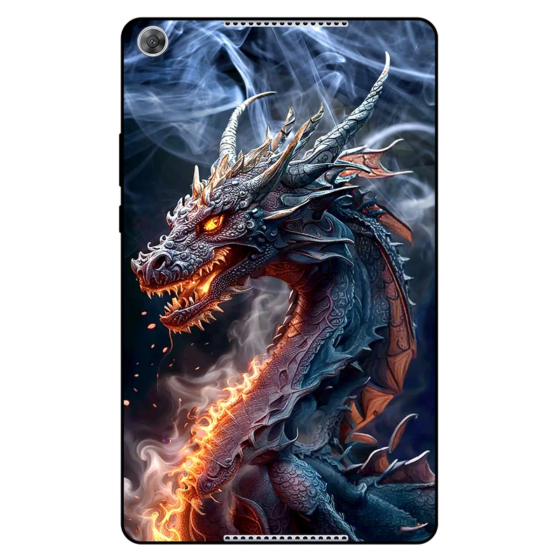 کاور مگافون طرح اژدها مدل 7453 مناسب برای تبلت هوآوی MediaPad M5 Lite 8.0 2019