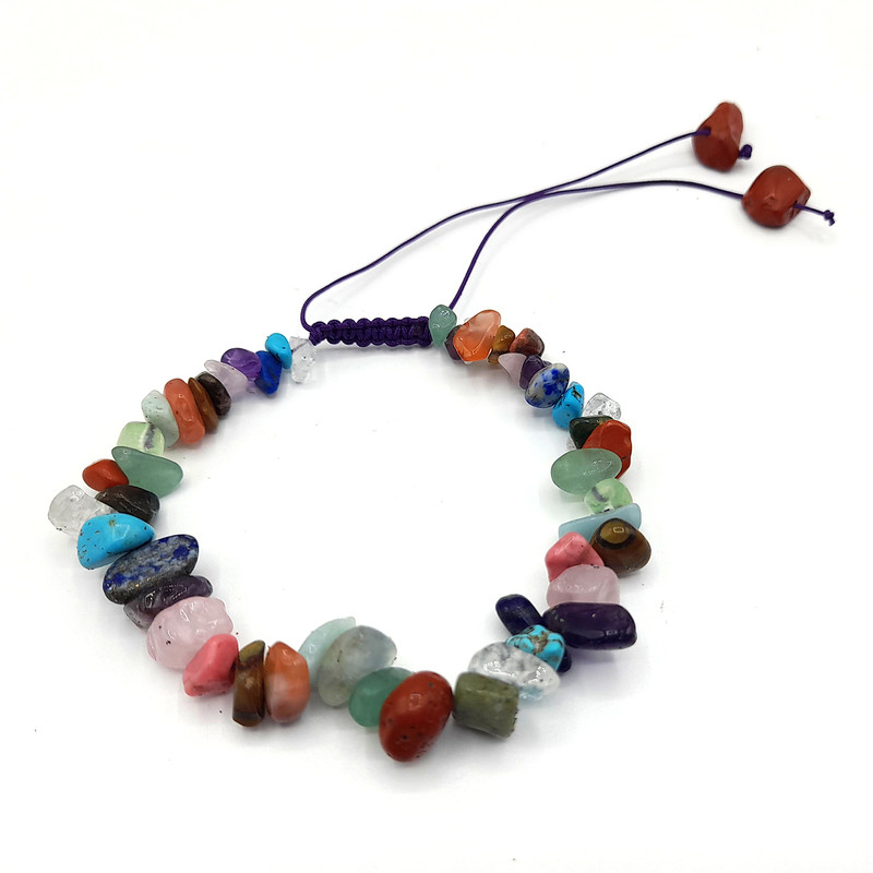 دستبند مدل هفت چاکرا سنگی کد 111