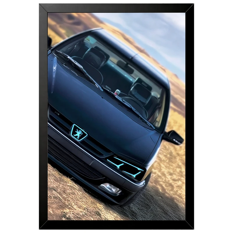 تابلو بکلیت طرح ماشین و خودرو پژو پارس (پرشیا) مدل B-po2166 فریم مشکی