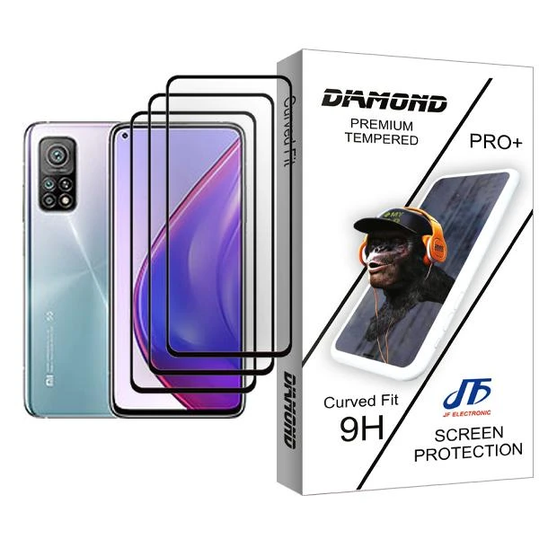 محافظ صفحه نمایش جی اف مدل Diamond Glass MIX003 مناسب برای گوشی موبایل شیائومی Mi 10T Pro 5G بسته سه عددی