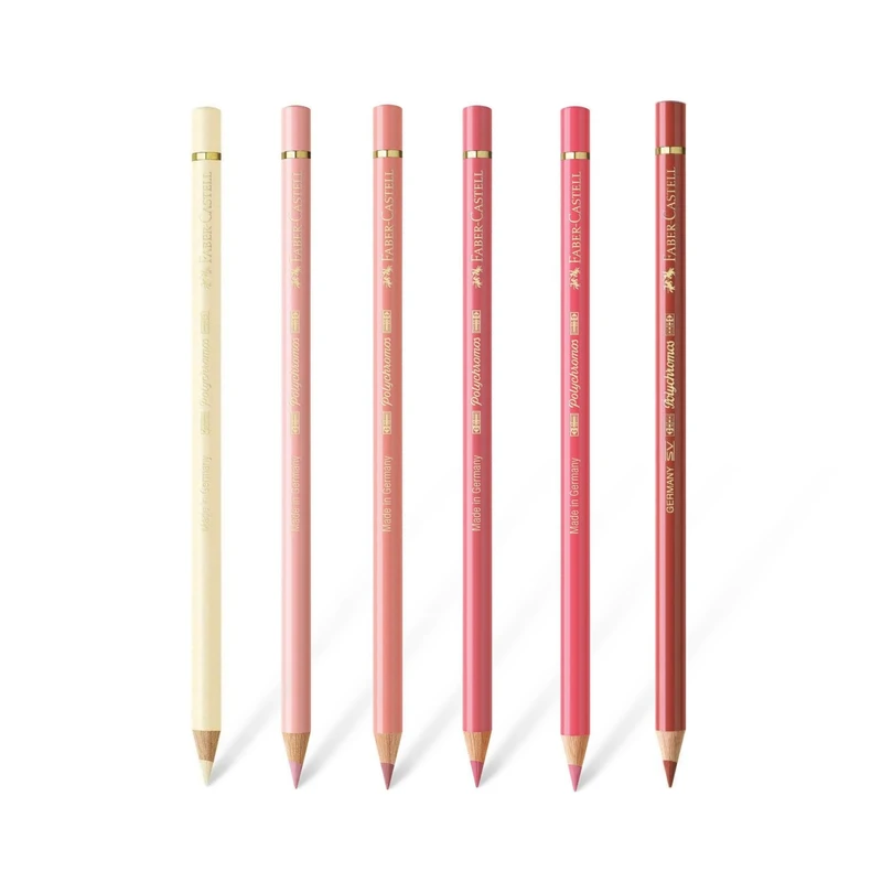مداد رنگی 6 رنگ فابر کاستل مدل پلی کروم طیف پوستی روشن