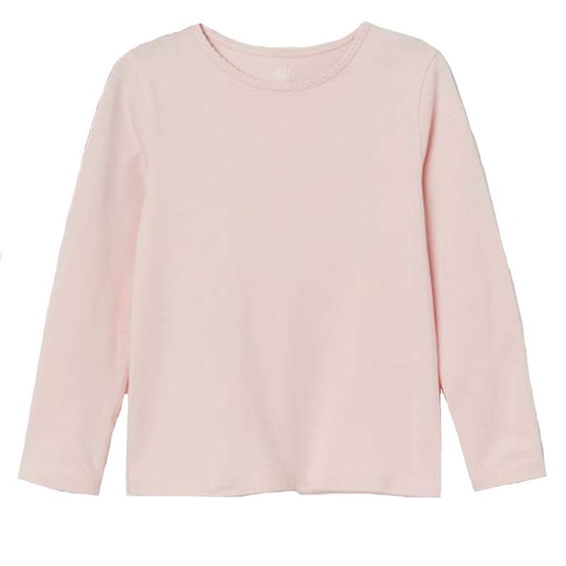 تی شرت آستین بلند دخترانه اچ اند ام مدل 0575156