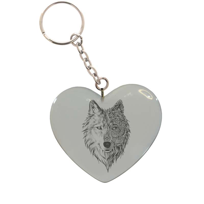 جاکلیدی گالری تیارسین مدل رزینی طرح گرگ