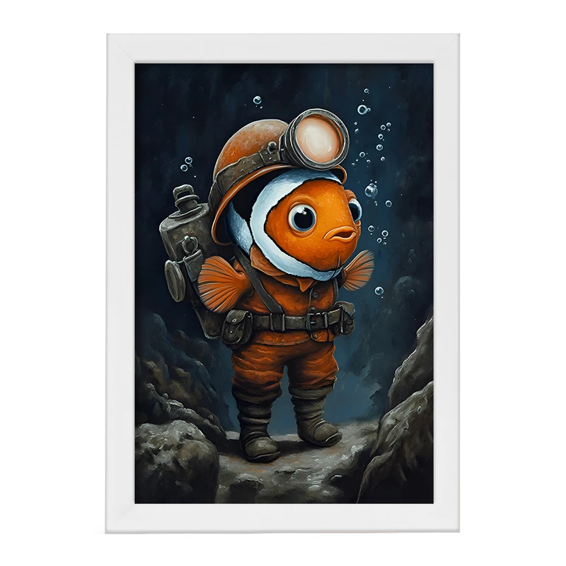 تابلو خندالو مدل ماهی آتش نشان کد F11789