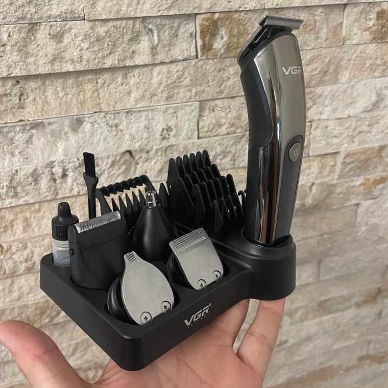 ست ماشین اصلاح موی صورت و بدن وی جی ار مدل V-107 -  - 13