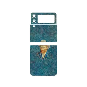 MAHOOT Self portrait with a gray felt hat Cover Sticker for Samsung Galaxy Z Flip3 5G