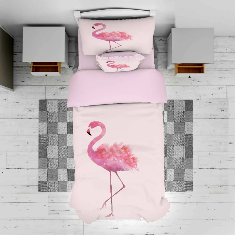 سرویس روتختی مدل فلامینگو گلدار TXY120 تک نفره 5 تکه