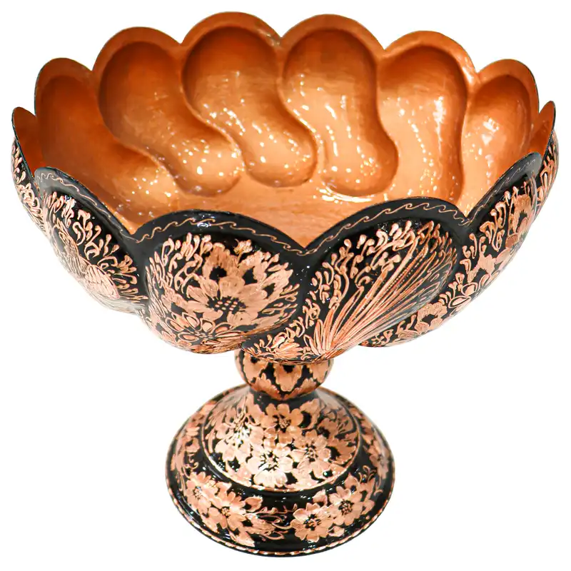 میوه خوری مسی مدل الماس تراش کد 30