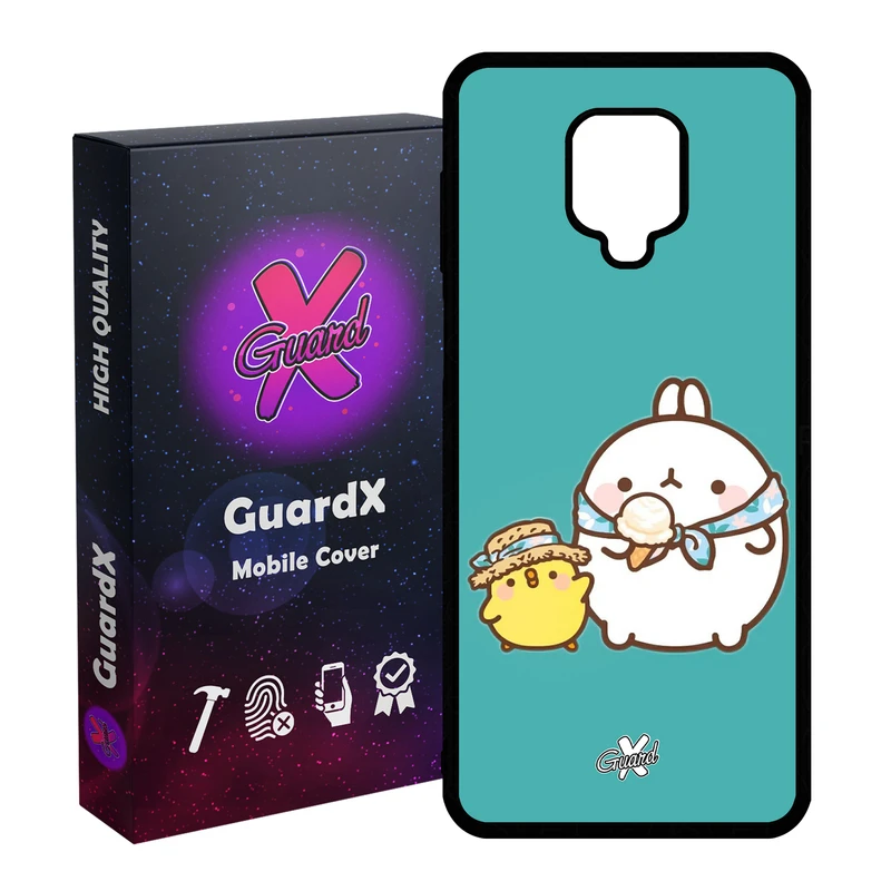 کاور گارد ایکس طرح مولانگ مدل Glass10312 مناسب برای گوشی موبایل شیائومی Redmi Note 9S / Note 9 Pro / Note 9 Pro Max