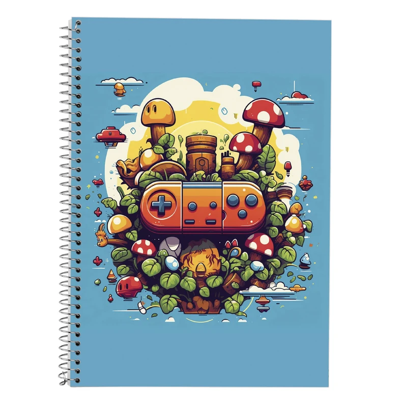 دفتر زبان 50 برگ مدوپد مدل دوخط طرح سوپرماریو super mario کد DF2938