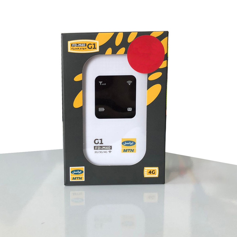 مودم 4G/ LTE قابل حمل ایرانسل مدل FD-M40 G1 به همراه بسته یکساله 85 گیگ