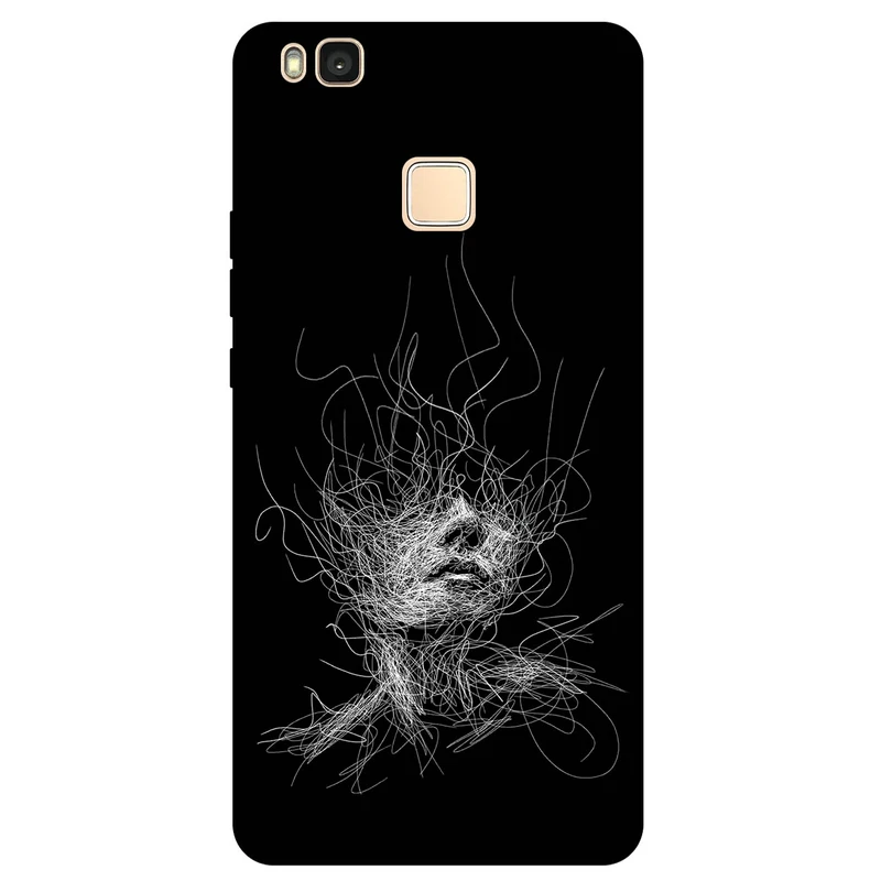 کاور مگافون طرح اسکچ صورت مدل 7423 مناسب برای گوشی موبایل هوآوی P9 Lite