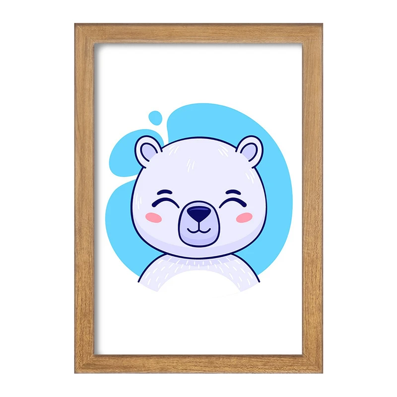 تابلو خندالو مدل خرس قطبی حیوانات بامزه کد 37133