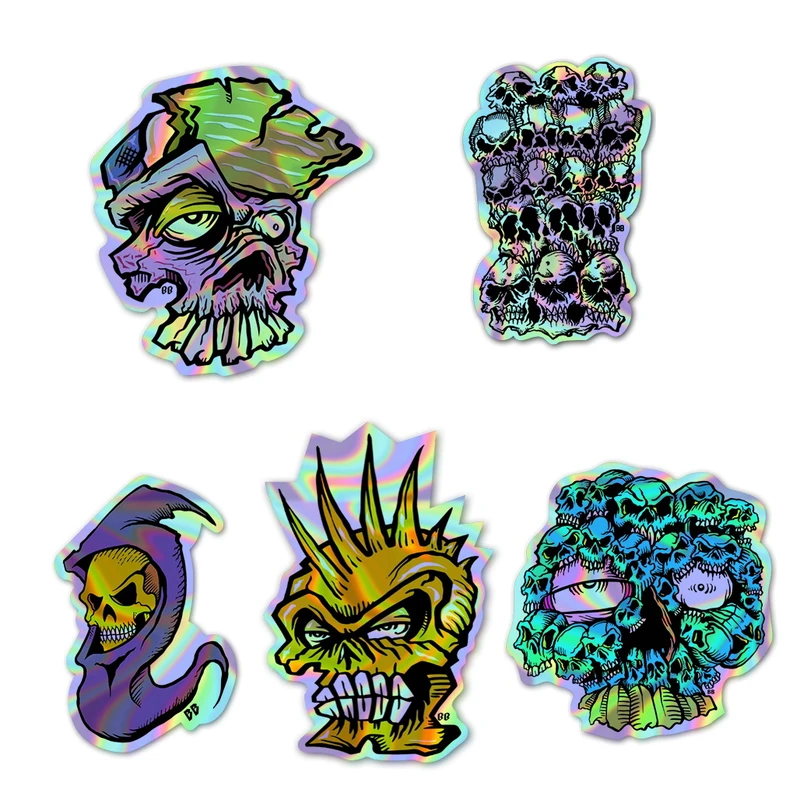 استیکر لپ تاپ  مندیکس طرح اسکلت کد 5316 مجموعه 5 عددی