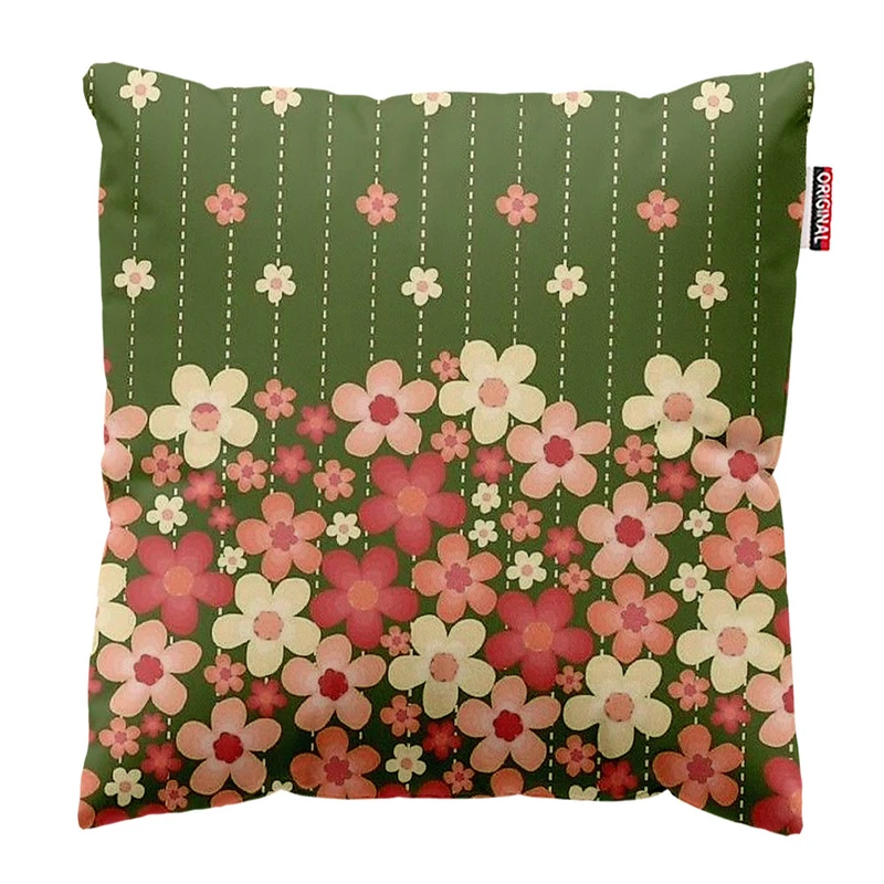 کوسن پاد آفرین طرح گل کد 2394 سایز 30*30 سانتی متر