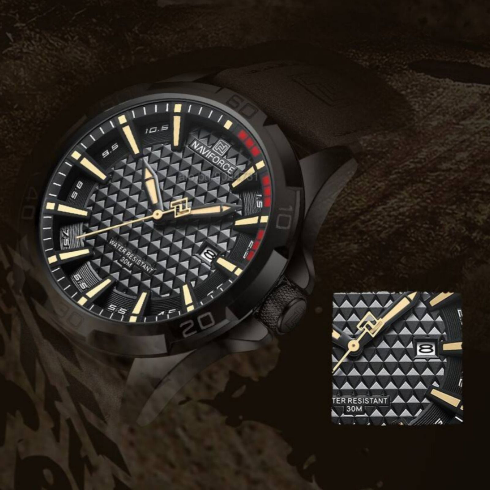 ساعت مچی عقربه‌ای مردانه نیوی فورس مدل تقویمدار بند جیر  -  - 8