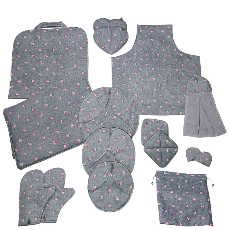 سرویس آشپزخانه 16 پارچه مدل دل ماه