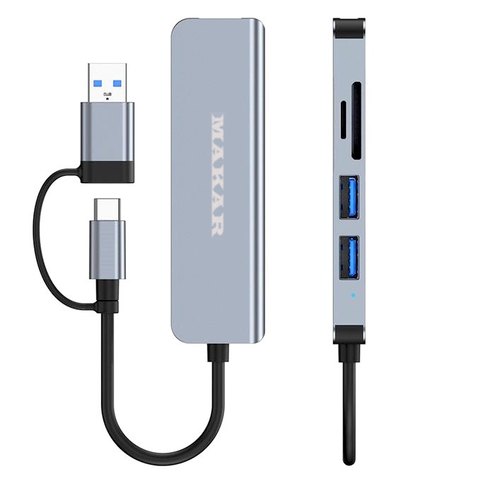 هاب و کارت خوان 5 پورت USB 3.0 ماکار مدل 5in1 MK-HU235