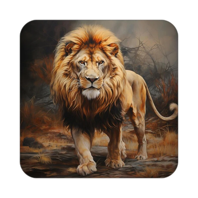 زیر لیوانی کاکتی طرح شیر مدل mp23512