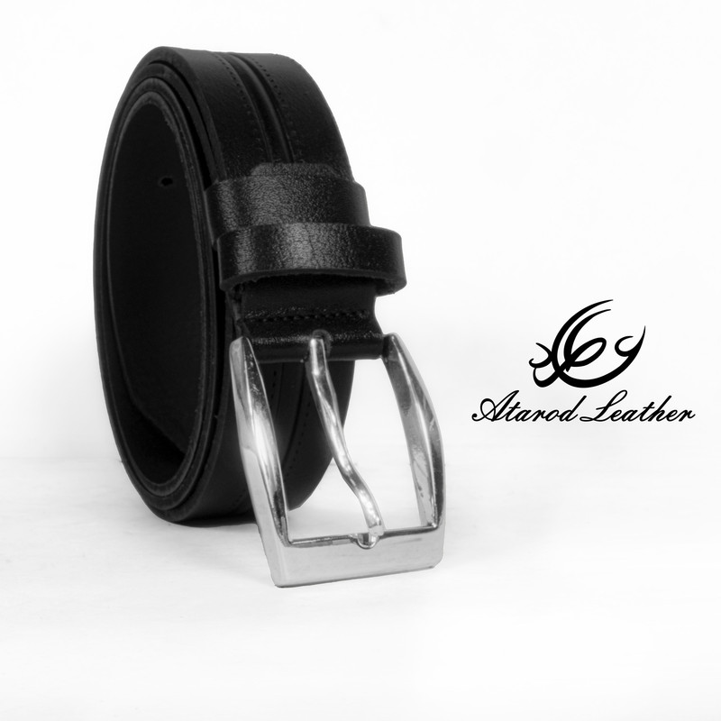 کمربند مردانه چرم عطارد مدل چرم طبیعی گاومیش کد B40