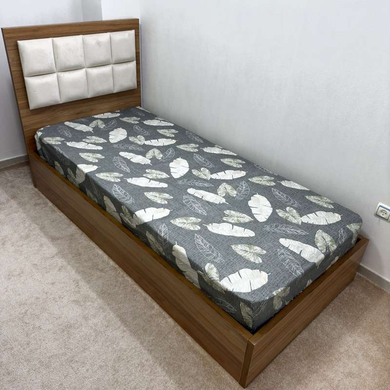 ملحفه ناتوسا مدل کشدار سلین یک نفره سایز 90x200 سانتی متر