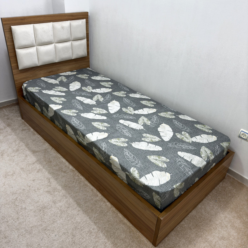 ملحفه ناتوسا مدل کشدار سلین یک نفره سایز 90x200 سانتی متر