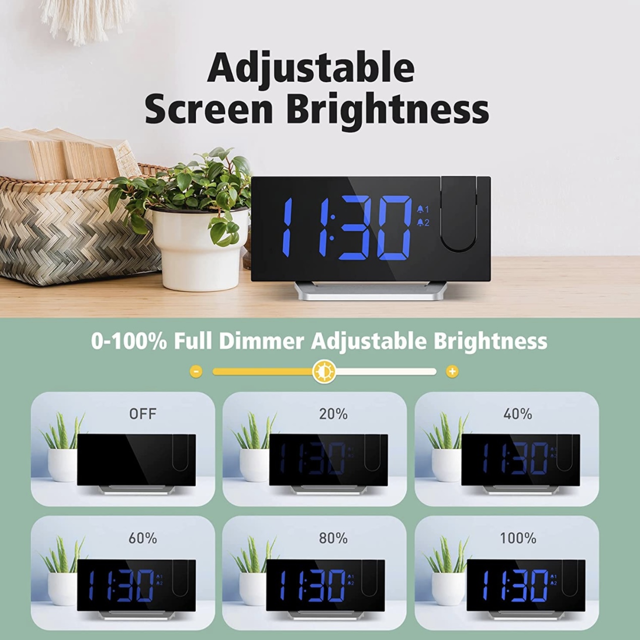 bluetooth projection alarm clock