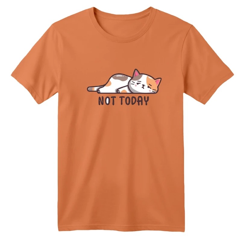 تی‌شرت آستین کوتاه لانگ بچگانه مدل گربه خسته