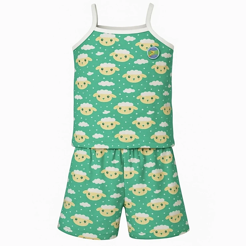 ست تاپ و شلوارک راحتی بچگانه مدل ببعی