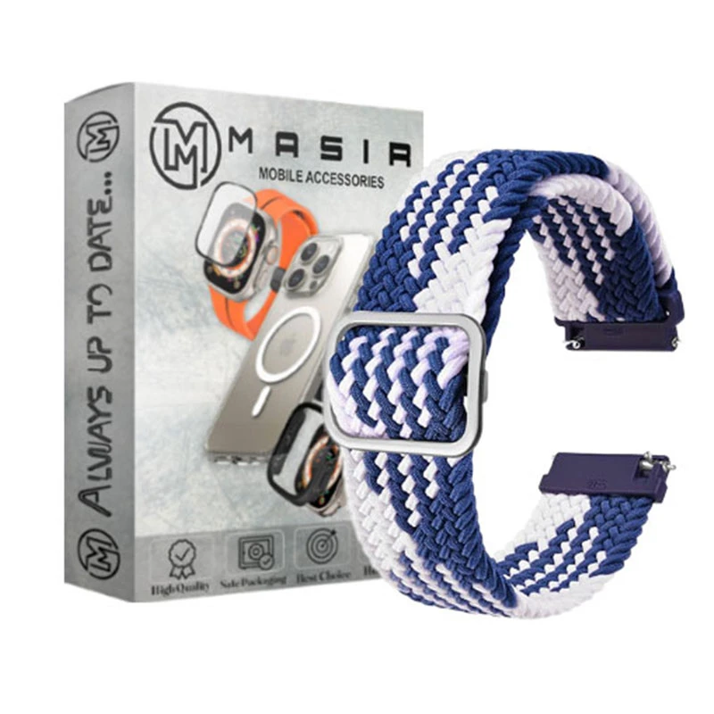 بند مسیر مدل Braided Solo bicolor مناسب برای ساعت هوشمند هوآوی Watch GT / 2 / 2e / Pro سایز 42 میلی متری