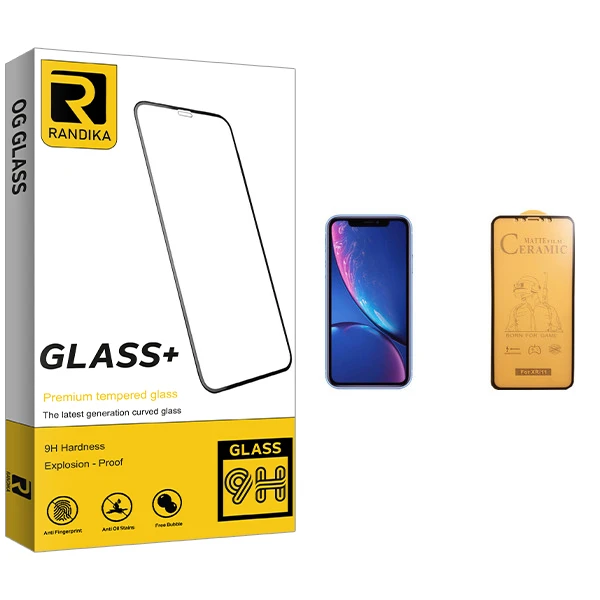 محافظ صفحه نمایش سرامیکی راندیکا مدل GLD مناسب برای گوشی موبایل اپل iPhone XR