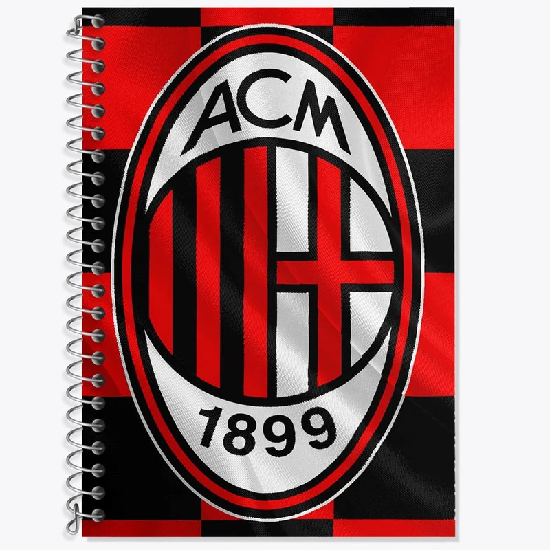 دفتر زبان 50 برگ خندالو مدل سه خط طرح باشگاه آث میلان کد 27234