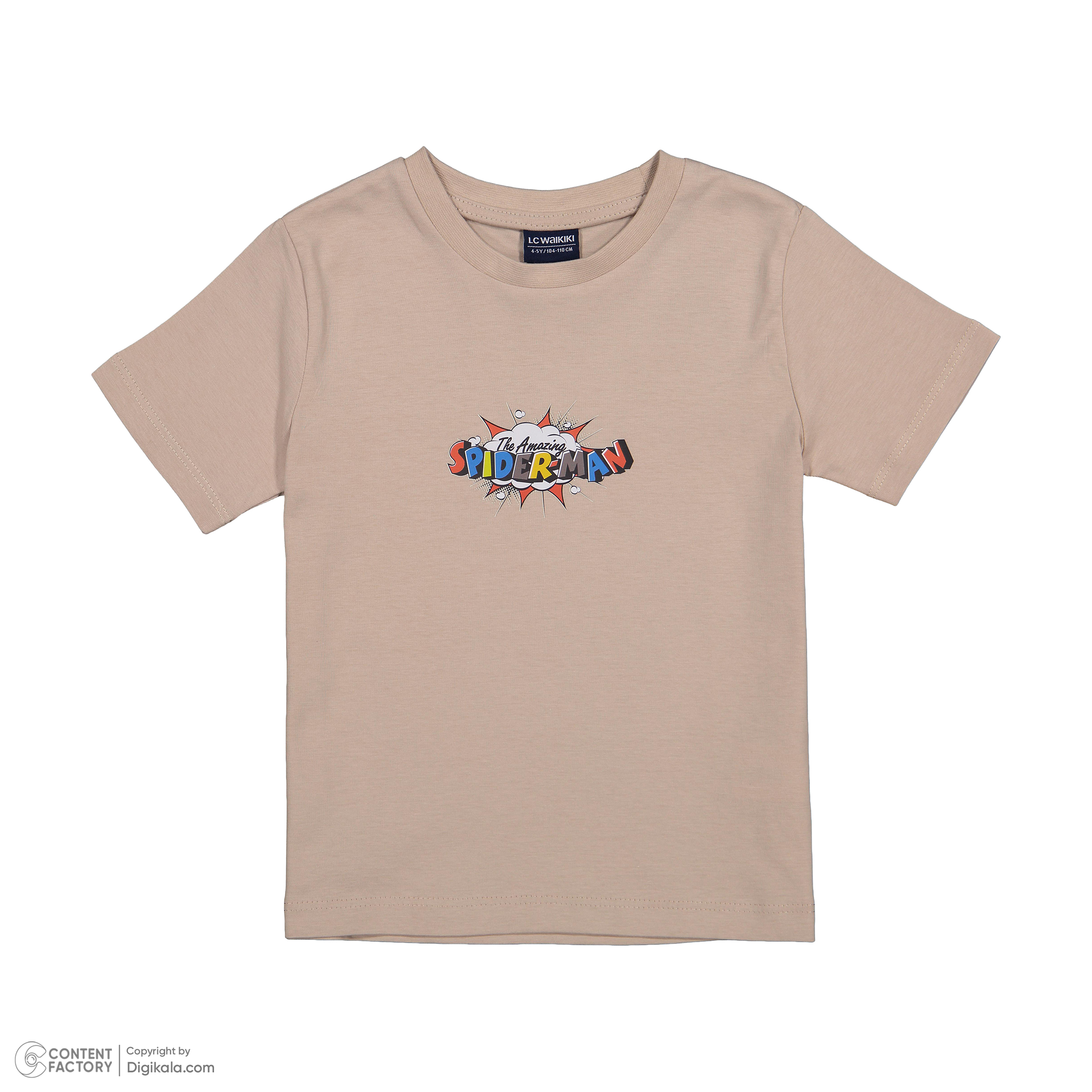 تی شرت آستین کوتاه پسرانه ال سی وایکیکی مدل S395136Z4