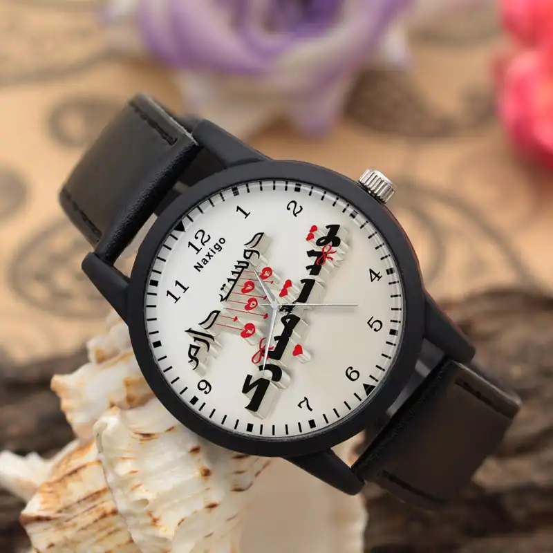 ساعت مچی عقربه ای ناکسیگو طرح تولدت مبارک کد LF4247