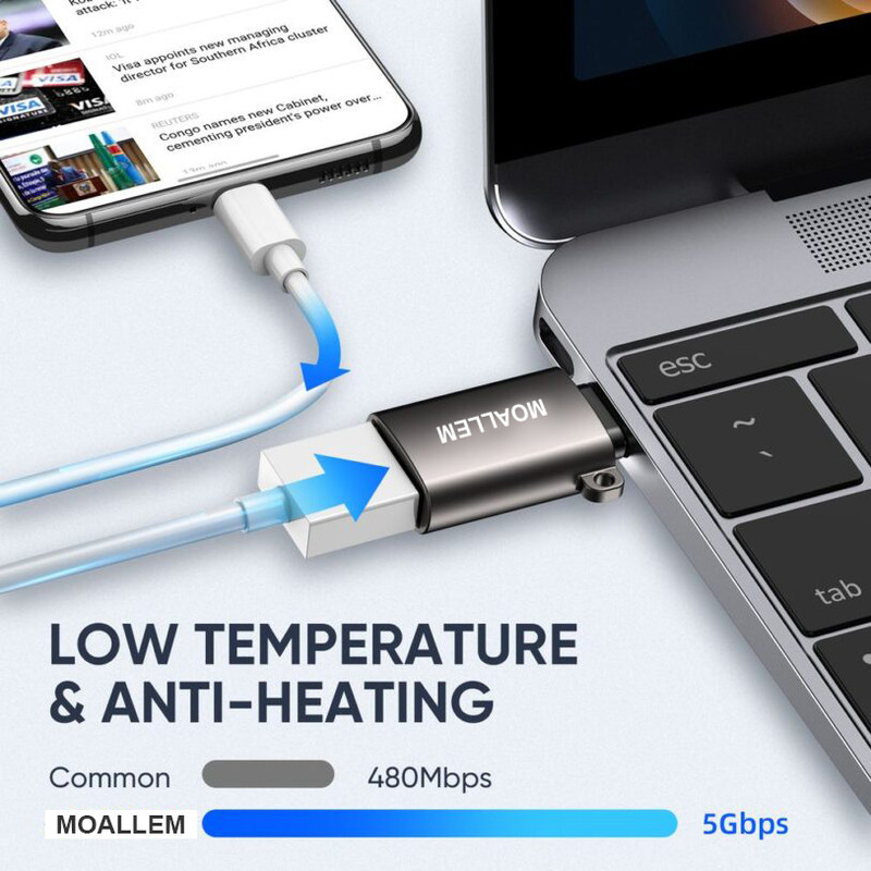 مبدل OTG USB-C معلم مدل NOTE 10 PRO