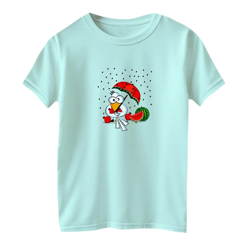 تی شرت آستین کوتاه بچگانه مدل کلاغ و هندوانه یلدایی