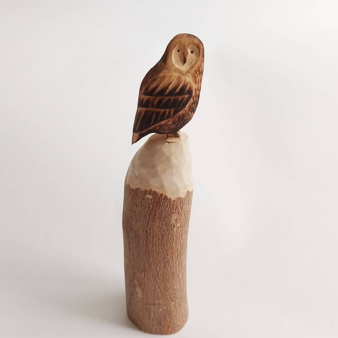 مجسمه مدل جغد شاخه نارنج