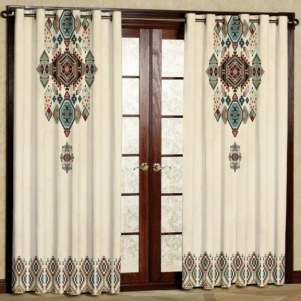 پرده مدل رنگی رنگی  هازان پانچی کد 102 سایز 280x140 سانتی متر