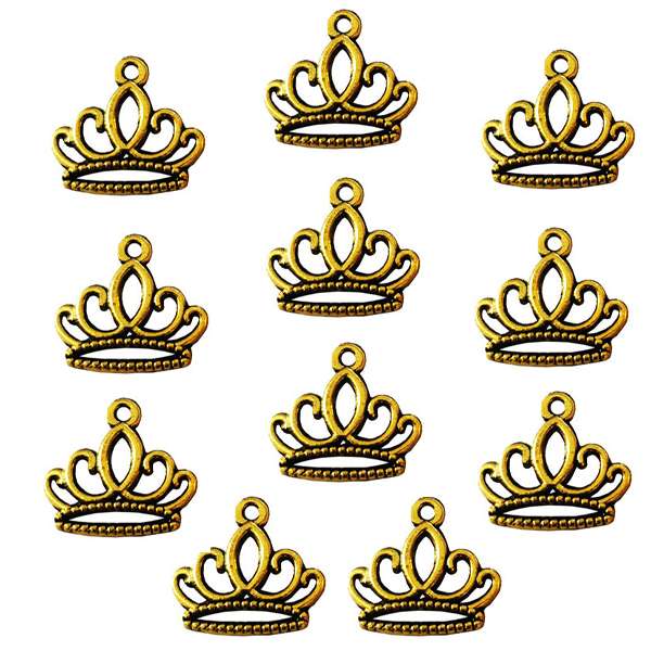 آویز دستبند مدل تاجدار کد AD 289 بسته 10 عددی