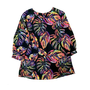 بلوز آستین سه ربع زنانه مدل پاگن دار